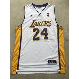 Adidas NBA Los Angeles Lakers Jersey #24 Kobe Bryant Yellow Home sz M +2  white